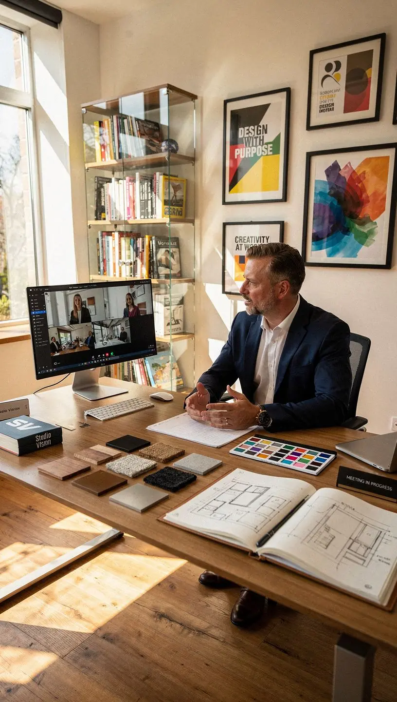 Przestrzeń wspólna w biurze z wygodnymi kanapami i roślinami doniczkowymi.