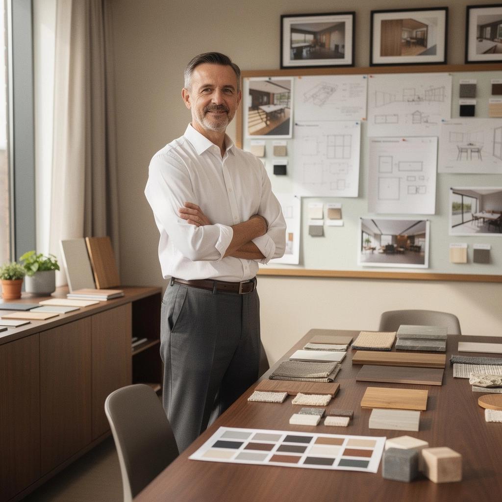 Detale architektoniczne, takie jak przeszklone ściany i designerskie lampy.